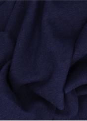 Men's woolen navy blue scarf SZAMT-0034-7E(Z26), close-up of the product detail.