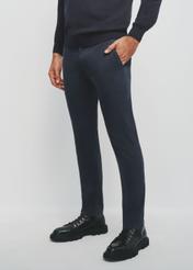 Navy blue men's trousers SPOMT-0103-68(Z24)-02