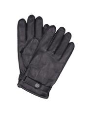 Men's leather gloves with wool lining REKMS-0092-99(Z26), front product view on white background.