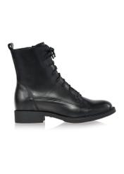 Black women's leather ankle boots BUTYD-1115-99(Z24)-03