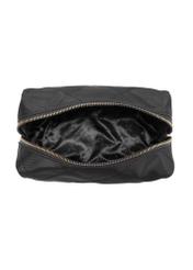 Black women's cosmetic bag TOREN-0267A-99(Z25) - top view of the product on a white background.