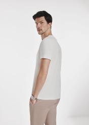 White basic men's T-shirt with logo TSHMT-0088-11(W24)-02