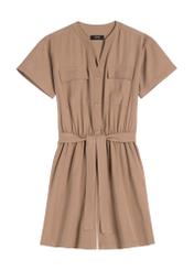 Women's short viscose jumpsuit KOBDT-0014-1D(W26), front product view on white background.