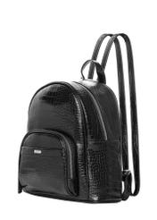 Black croco women's backpack TOREC-1263-9G(Z26), diagonal product view on a light background.