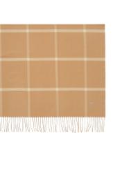 Beige checkered women's scarf SZADT-0100-82(Z24)-02