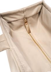 Beige large women's bag TOREN-0343-1A(W26), close-up of the product detail on a white background.