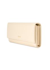Large cream women's wallet POREC-0411-0B(W26), diagonal product view on a white background.