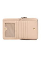 Beige small women's wallet POREC-0399A-1B(Z26), product view from the inside on a white background.