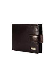 Men's leather wallet in burgundy color PL-134-49(KS), diagonal product view on white background.