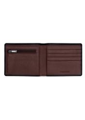 Black men's leather wallet PORMS-0721-99(Z26), product view inside on white background.