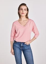 Pink women's blouse BLUDT-0156-31(W25)-01