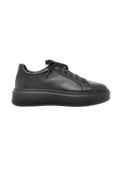 Women's leather shoes in black color BUTYD-1284-9I(Z26), side view of the product on a white background.