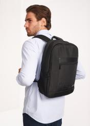 Black men's backpack PLCMN-0001A-99(Z23)-07