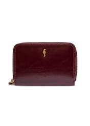 Burgundy small women's wallet PORES-1021-4E(Z26), front product view on a light background.