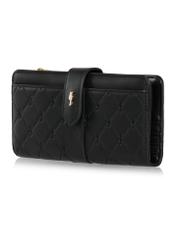 Large black women's wallet with embossing POREC-0390-99(Z24)