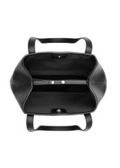 Women's shopper bag in black TOREC-0816-9I(Z26), product view from above on a white background.