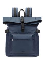 Navy blue large backpack PLCMN-0015-69(Z25), product view from the front on a white background.