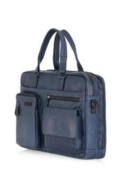 Men's navy blue leather bag TORMS-0047N-69(Z24)-06