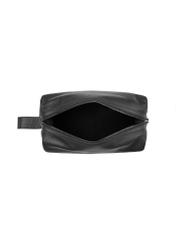 Large black men's cosmetic bag TORMS-0475-99(Z25), product view inside on white background.