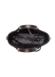 Dark brown small leather women's handbag TORES-1298-1H(W26)