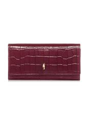 Women's leather pink wallet PORES-0889B-5B(Z26), front product view on white background.