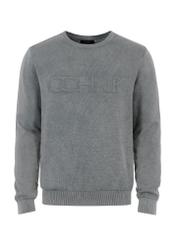 Grey men's logo sweater SWEMT-0129-91(W23)-04