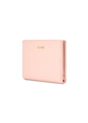 Small pink women's wallet POREC-0415-5B(W26), diagonal product view on white background.
