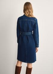 Denim shirt-style dress SUKDT-0240-68(Z25), product visible from the back on the model, half of the silhouette visible.