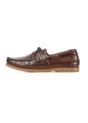 Men's dark brown leather shoes BUTYM-0540-1I(W26), side view of the product on a white background.
