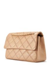 Beige leather women's handbag with chain TORES-1110-81(W25)-02