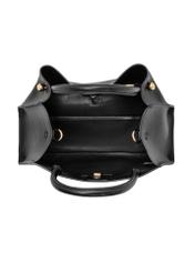 Black women's faux leather handbag TOREC-1387-99(Z26), interior view on a white background.
