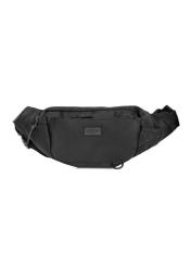 Black men's waist bag TORMN-0315B-99(Z25), front product view on white background.