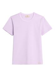 Light purple women's cotton T-shirt TSHDT-0144-6A(Z26)