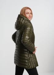 Quilted olive women's jacket KURDT-0524-57(Z24)-02