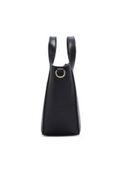 Small black leather women's handbag TORES-1341-9I(Z26), side view of the product on a white background.