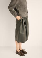 Women's dark brown leather moccasins BUTYD-1313-1I(Z26)