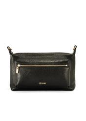 Black leather women's handbag TORES-1161-99(Z25), product view from the back on a white background.