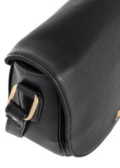 Black leather semi-circular women's messenger bag TORES-0972D-99(W25)-06