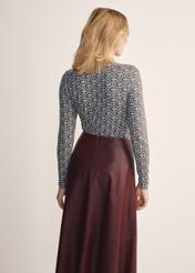 Gray monogram women's blouse LSLDT-0053-96(Z25)