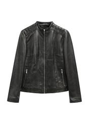 Black women's leather jacket KURDS-0531-99(KS)