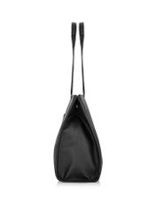 Black large shopper bag TOREC-0977A-99(Z25) - side view of the product on a white background.