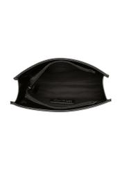 Small black women's handbag made of imitation leather TOREC-1324-99(Z26) - product view from above, on a white background.