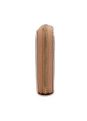 Large gold-colored leather women's wallet PORES-1028-2X(Z26), side view of the product on a white background.