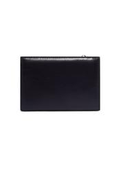 Black leather women's wallet PORES-0998-99(Z26), product view from the back on a white background.