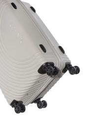Small wheeled suitcase WALAB-0088-1A-19(W26), close-up of the wheels against a white background.