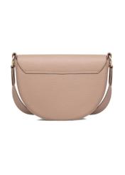 Beige leather women's handbag TORES-0895D-81(Z25), product view from the back on white background.