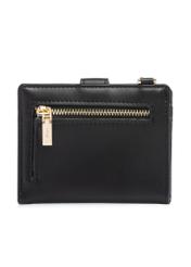 Small black women's wallet POREC-0430-99(W26) - product view from the back, on a white background.