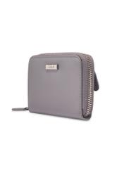 Graphite medium leather women's wallet PORES-1023-9D(Z26) - diagonal product view, on a white background.