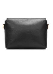 Small women's leather handbag TORES-1278-9I(W26), product view from the back on a white background.