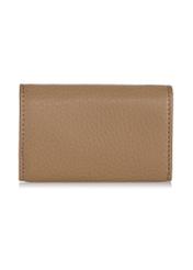 Leather beige women's key case PORES-0894-81(Z23)-03